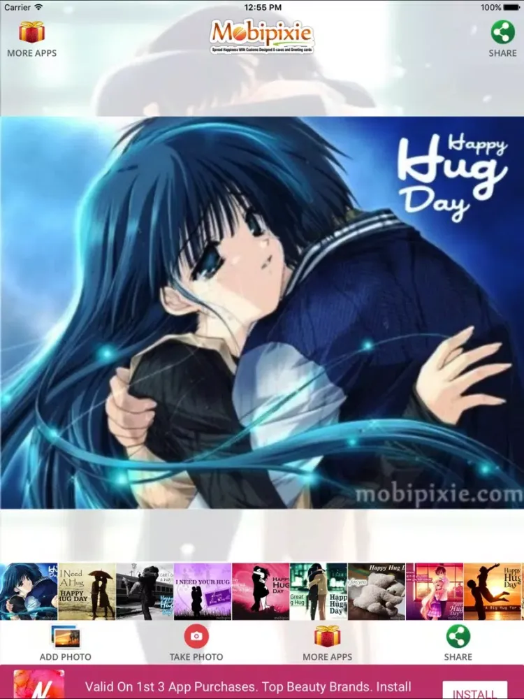 Hug Day eCards & Greetings iPad 应用截图