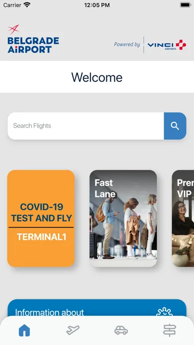 Captures d'écran de Belgrade Airport Official App