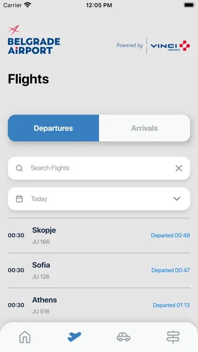 Captures d'écran de Belgrade Airport Official App