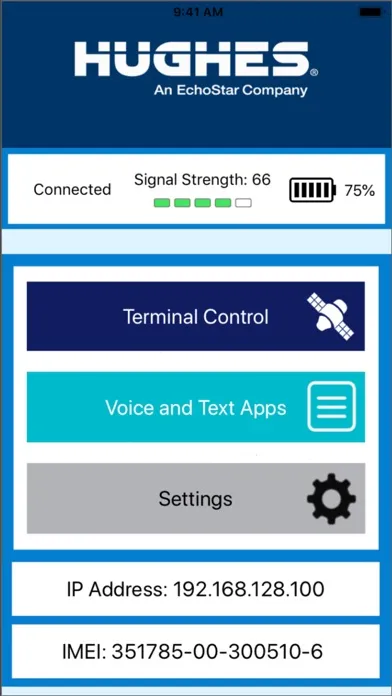 Hughes BGAN Screenshots