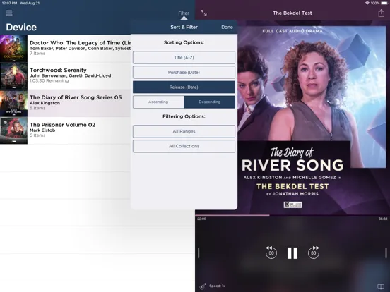 Big Finish Audiobook Player iPad  Ekran Görüntüleri