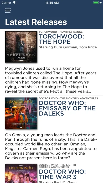 Big Finish Audiobook Player Ekran Görüntüleri