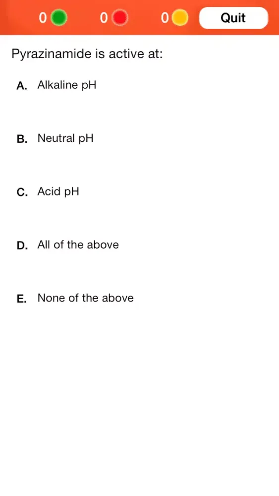 Capturas de pantalla de Pharmacology 1st part ACEM Study Quiz