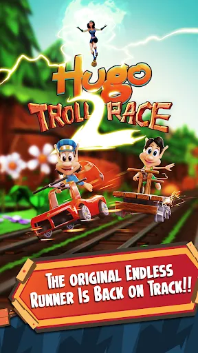 Capturas de tela do Hugo Troll Race 2: Rail Rush