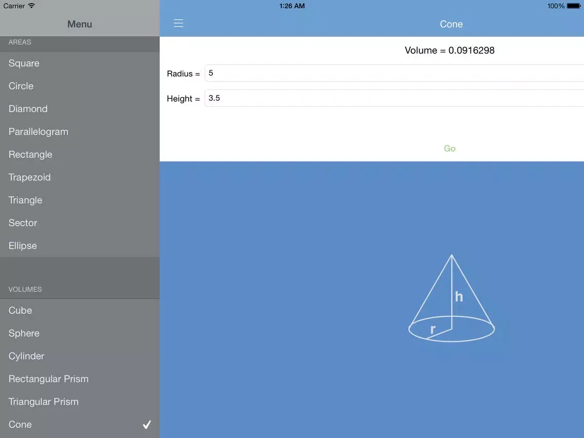 صور Area & Volume Formulas iPad 