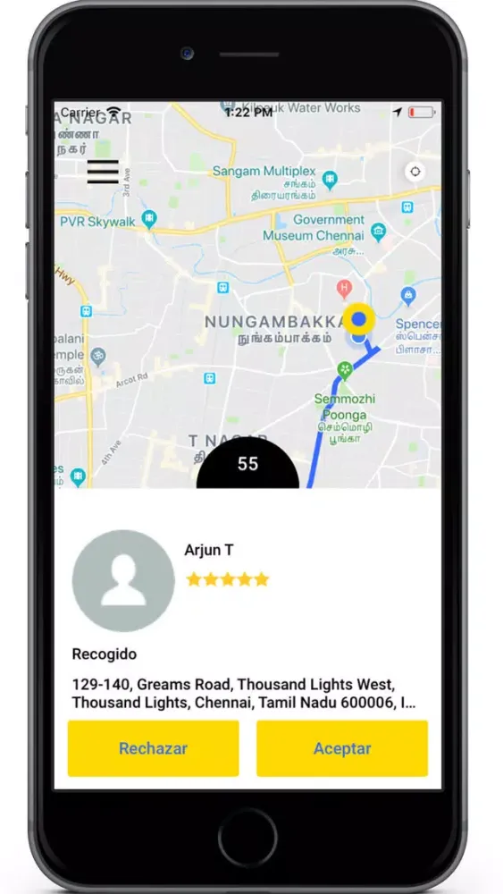 Tangkapan layar IHUGO TAXI CONDUCTOR