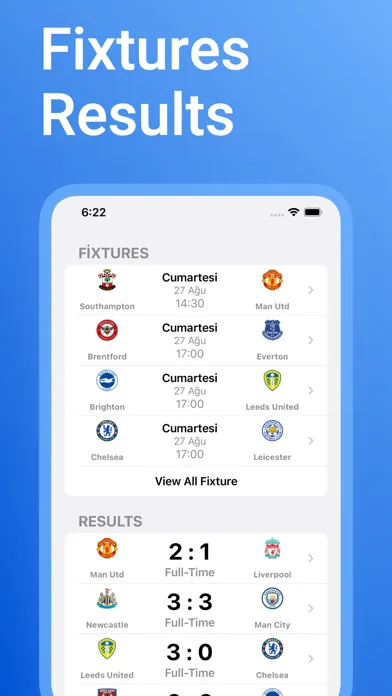 English Football Live Scores स्क्रीनशॉट