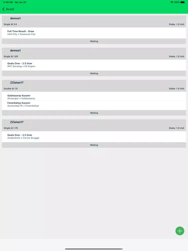Tangkapan skrin AssistScore - Flash Live Score iPad 
