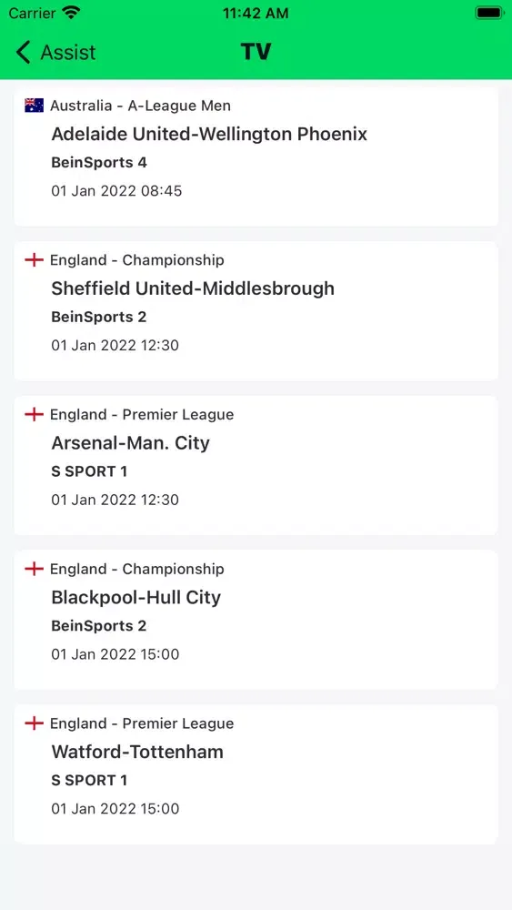 Tangkapan skrin AssistScore - Flash Live Score