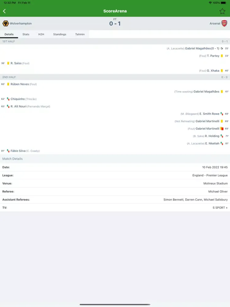 Zrzuty ekranu ScoreArena - Live Scores iPad 