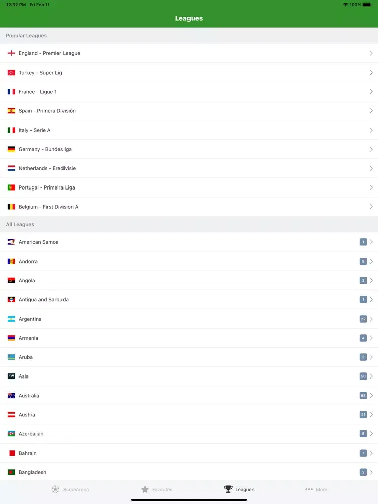 Zrzuty ekranu ScoreArena - Live Scores iPad 