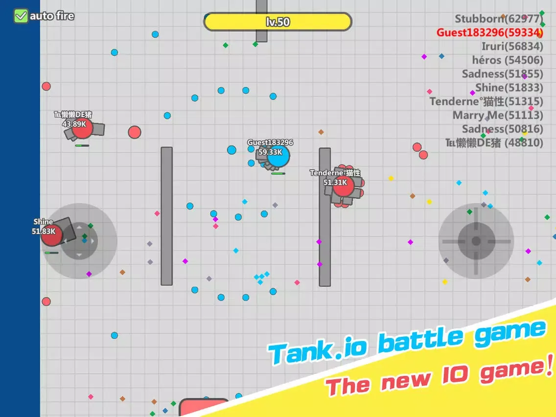 Tangkapan skrin Tank battle.io - New tank war games iPad 