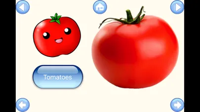 Captures d'écran de Vegetable Words Baby Learning English Flash Cards