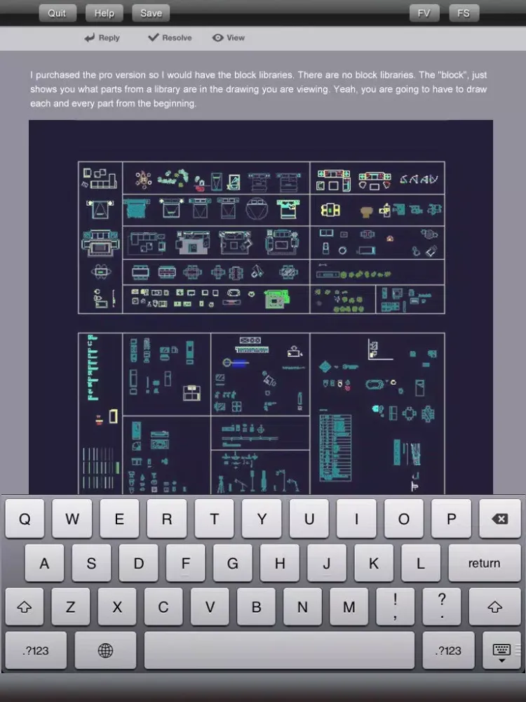 CAD Expert - edit and view DXF/DWG /OCF drawing files iPad  Screenshots