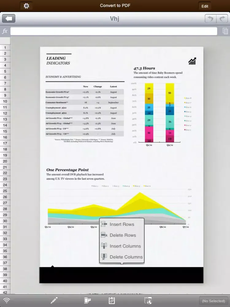 Screenshot di SpreadSheet Touch - for Microsoft Office Excel Edition iPad 