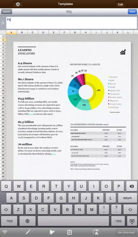 Screenshot di SpreadSheet Touch - for Microsoft Office Excel Edition