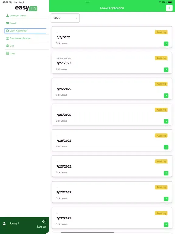 Скриншоты EasyHR Portal iPad 