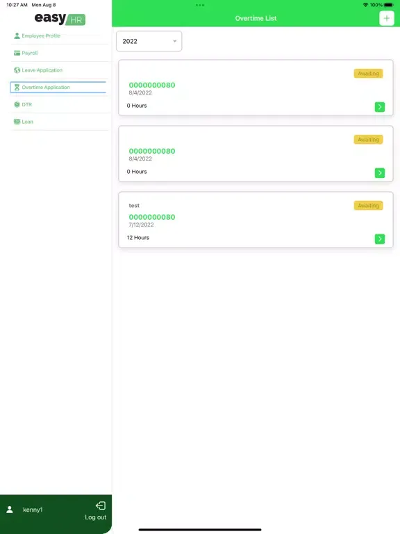 Скриншоты EasyHR Portal iPad 