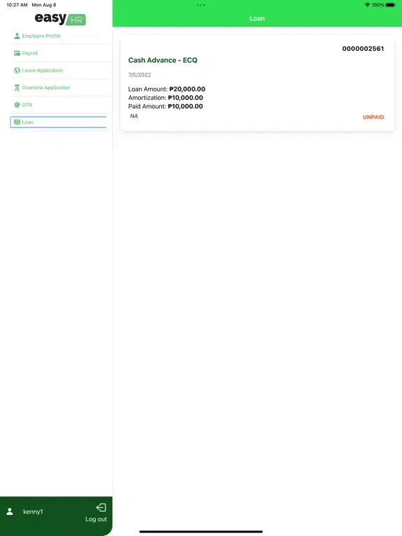 Скриншоты EasyHR Portal iPad 