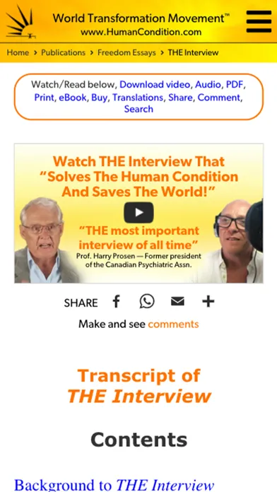 Captures d'écran de World Transformation Movement