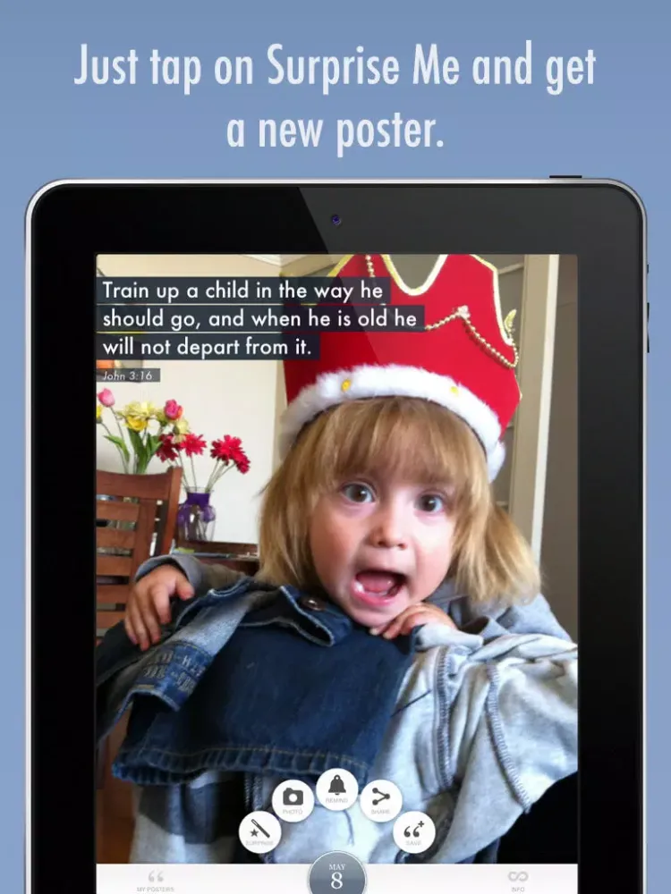 Bible Surprise – Daily Inspirations with Bible Verses on your Photos iPad  Screenshots