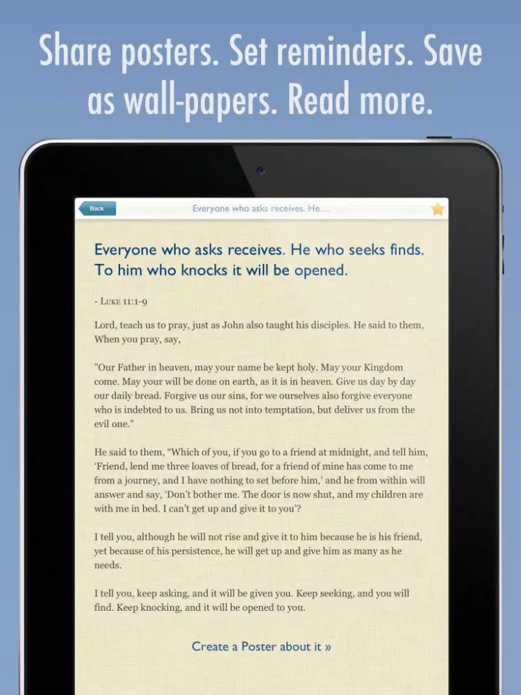 Bible Surprise – Daily Inspirations with Bible Verses on your Photos iPad  Screenshots