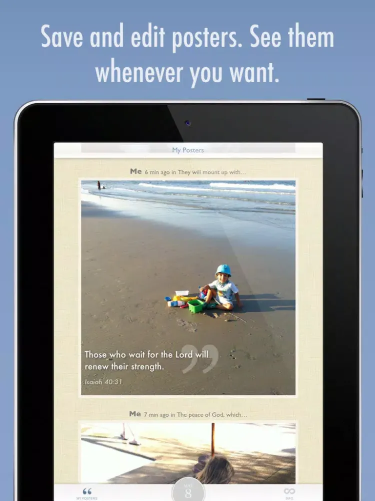 Bible Surprise – Daily Inspirations with Bible Verses on your Photos iPad  Screenshots