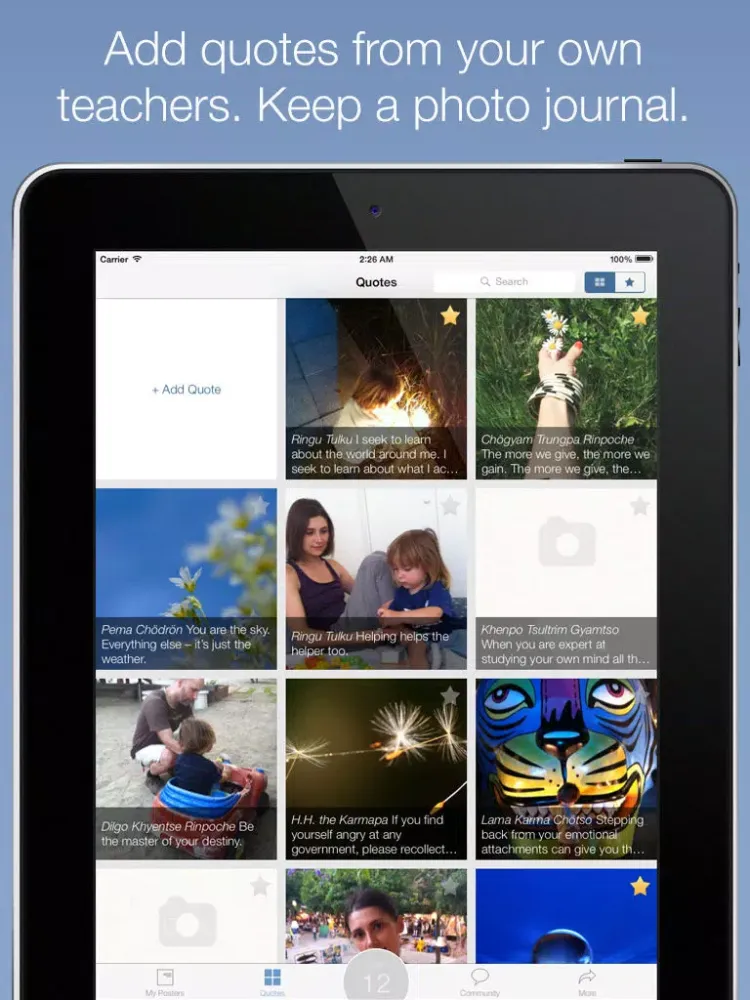 Tangkapan layar Daily Buddhist Inspirations iPad 