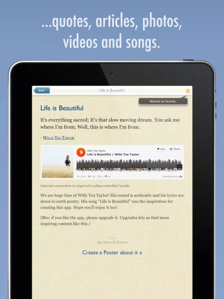 Life is Beautiful - Daily Inspirational Quotes and Photos iPad  Ekran Görüntüleri