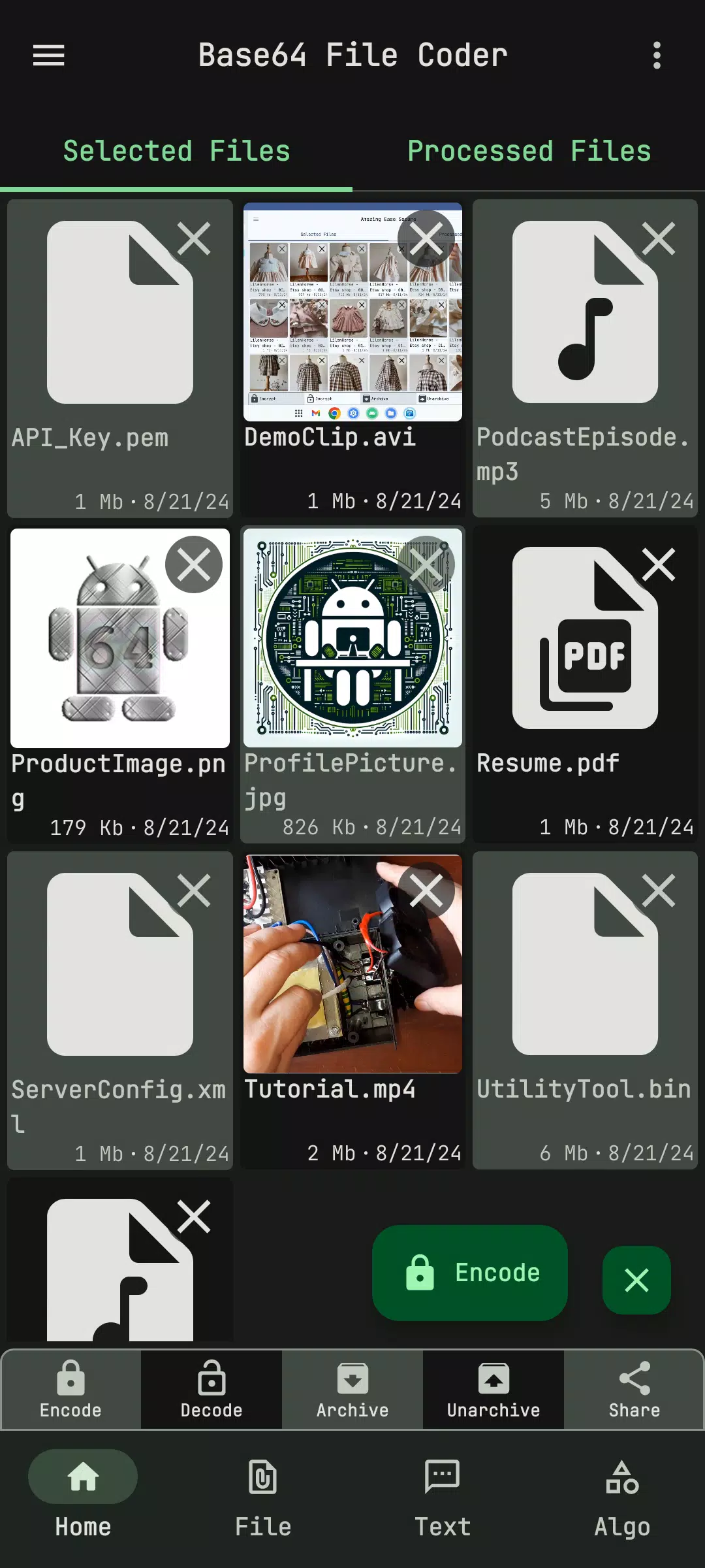 Base64 File Encoder Decoder Screenshots