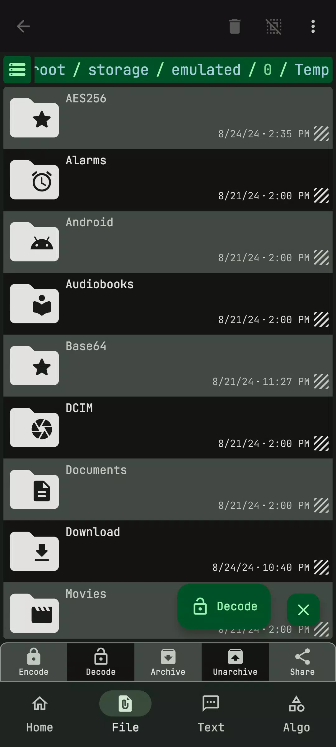 Base64 File Encoder Decoder Screenshots