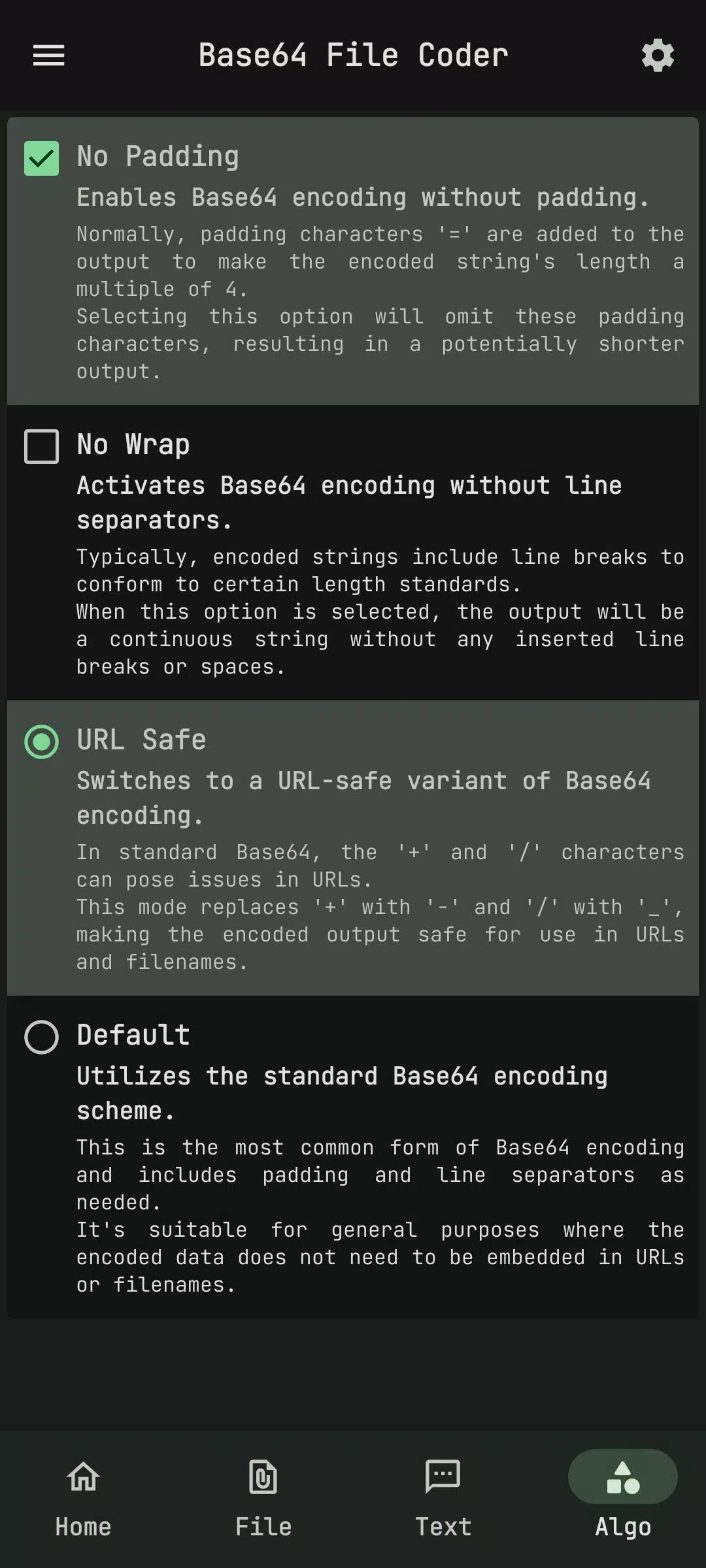 Base64 File Encoder Decoder Screenshots