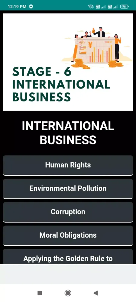 Tangkapan skrin International Business