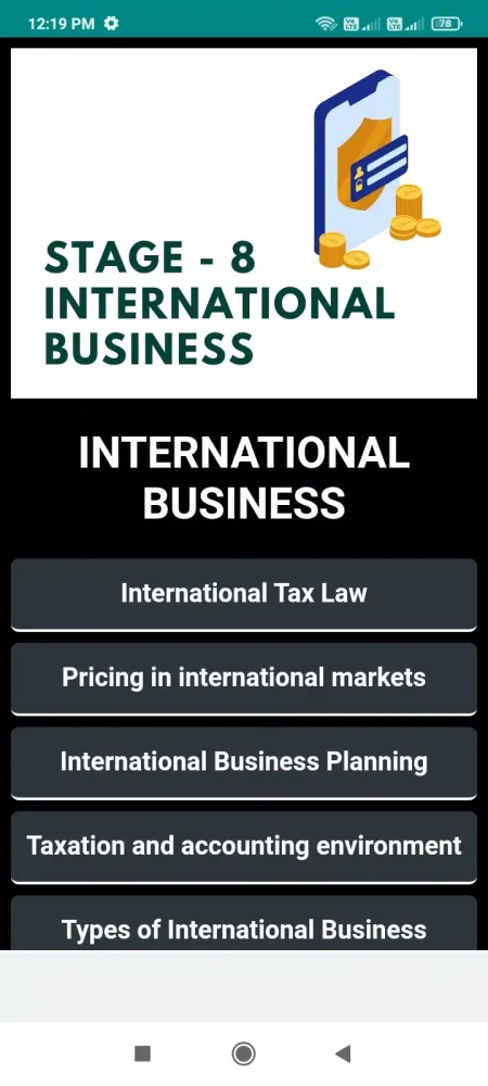 Tangkapan skrin International Business