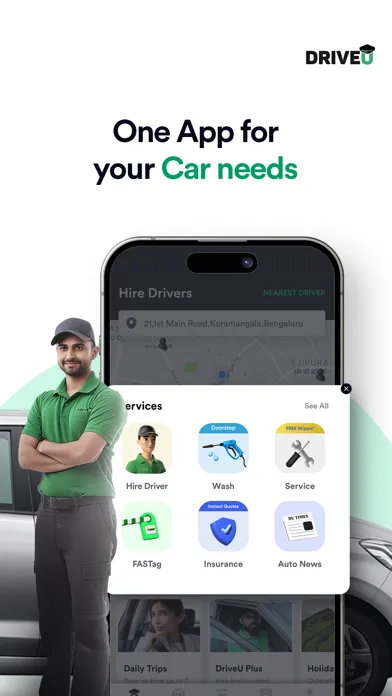 Ảnh chụp màn hình của DriveU: Car Drivers & Services