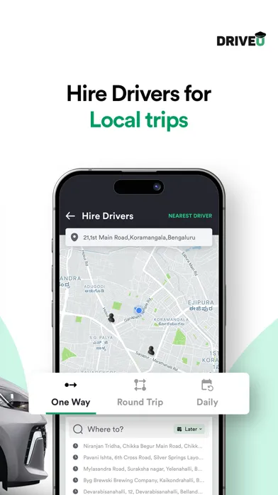 Ảnh chụp màn hình của DriveU: Car Drivers & Services