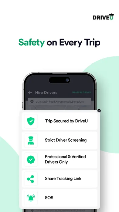 Ảnh chụp màn hình của DriveU: Car Drivers & Services