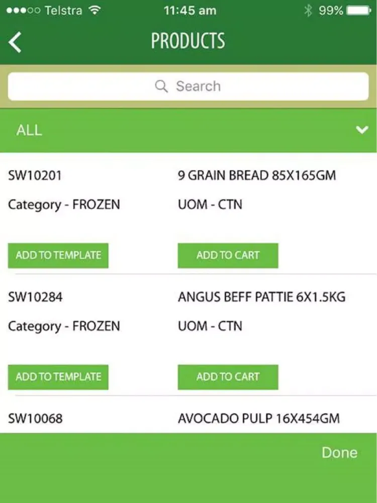 Countrywide Ordering App CW2U iPad 应用截图