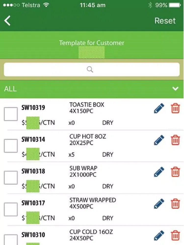 Countrywide Ordering App CW2U iPad 应用截图