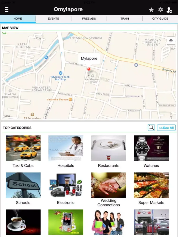 Скриншоты Omylapore iPad 