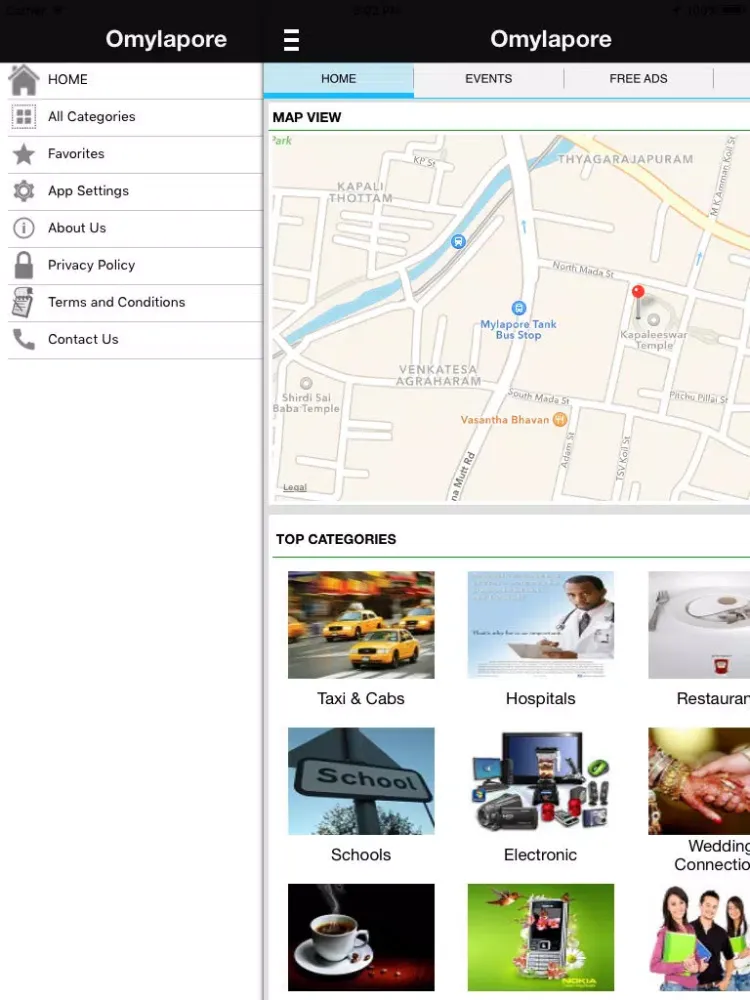 Скриншоты Omylapore iPad 