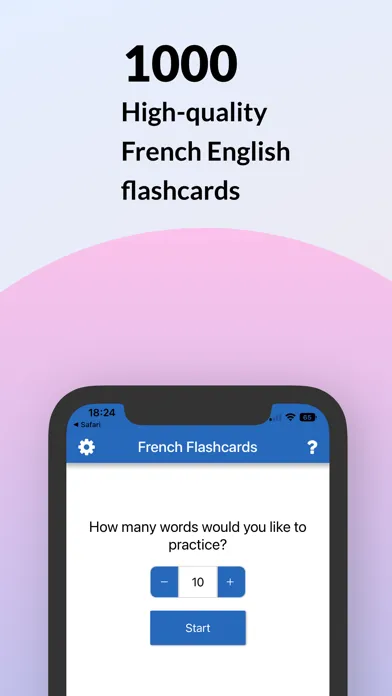 French Flashcards - 1000 words سکرین شاٹس