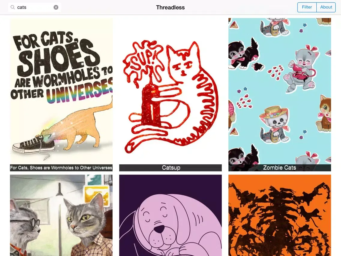 Captures d'écran de <3s Threadless iPad 