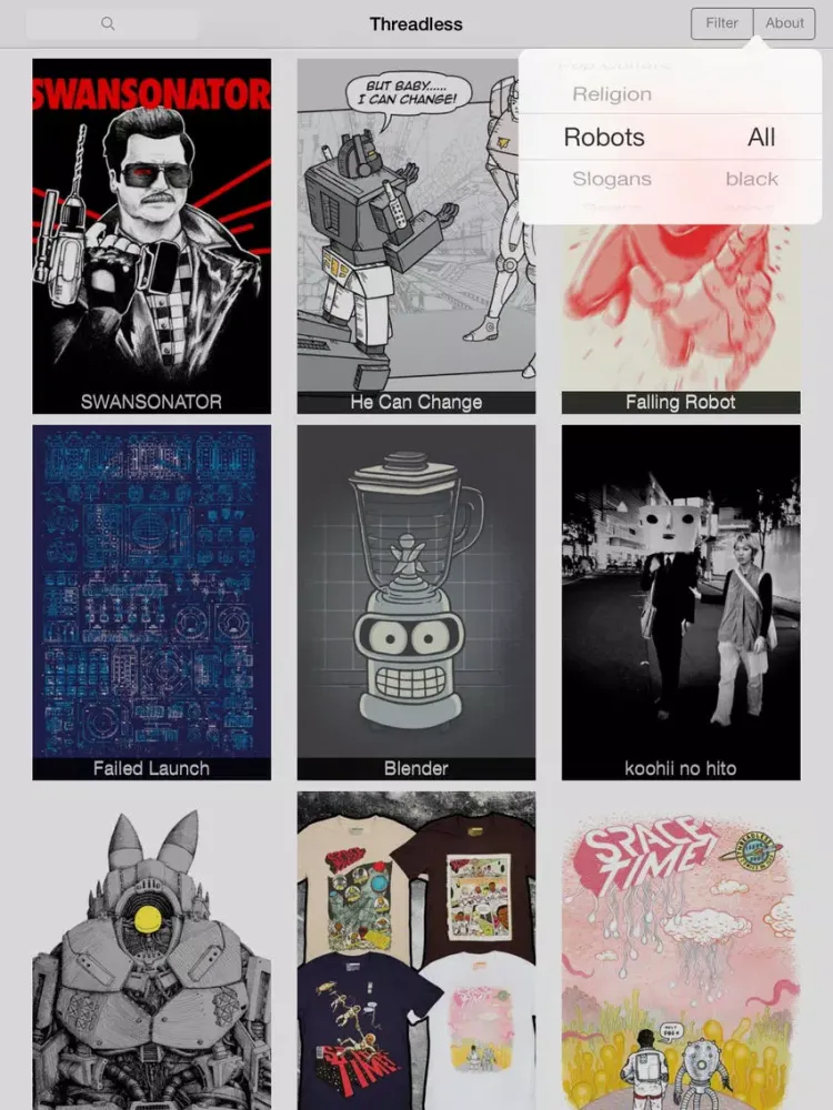 Captures d'écran de <3s Threadless iPad 