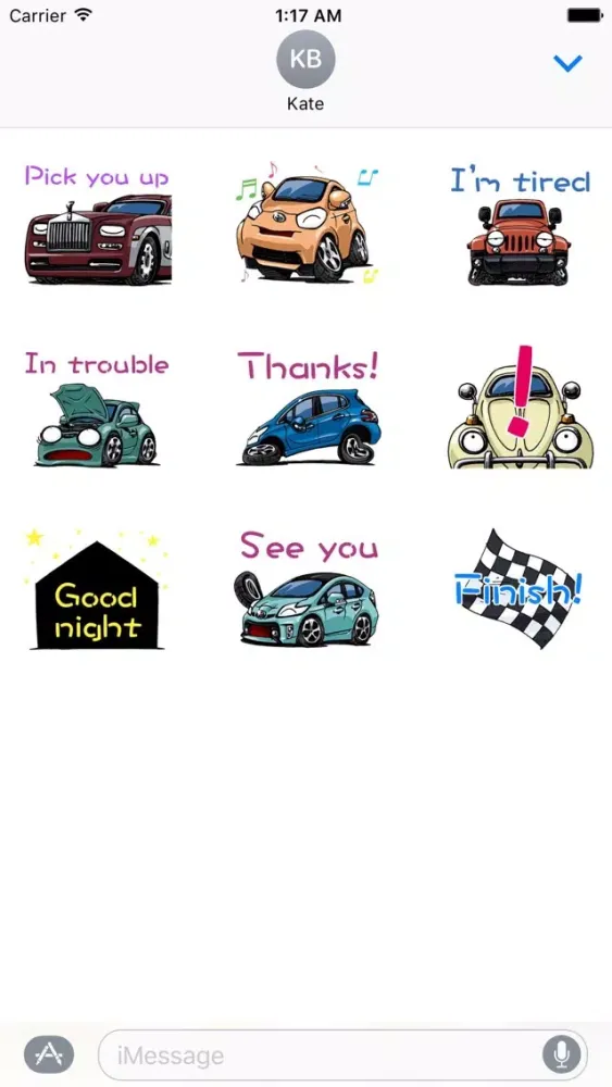 Animated Car CarMoji Sticker 스크린샷
