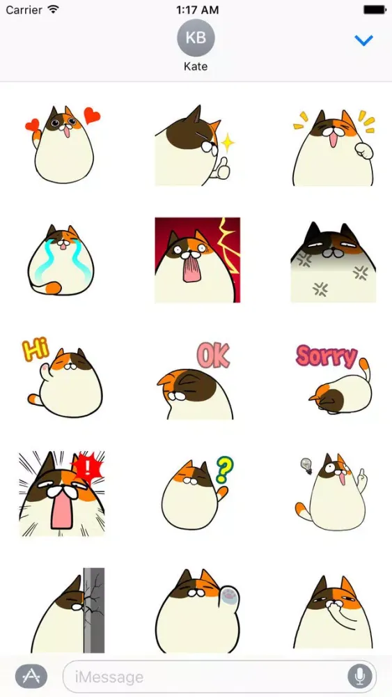 Ảnh chụp màn hình của Animated Cat Catmoji Sticker