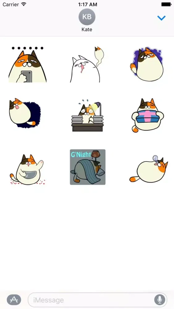 Ảnh chụp màn hình của Animated Cat Catmoji Sticker