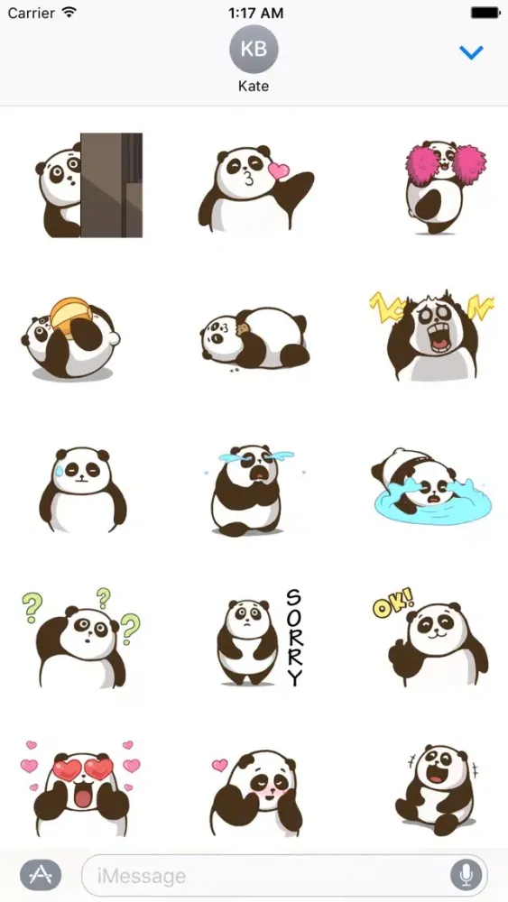 تصاویر Animated Chubby Panda Sticker