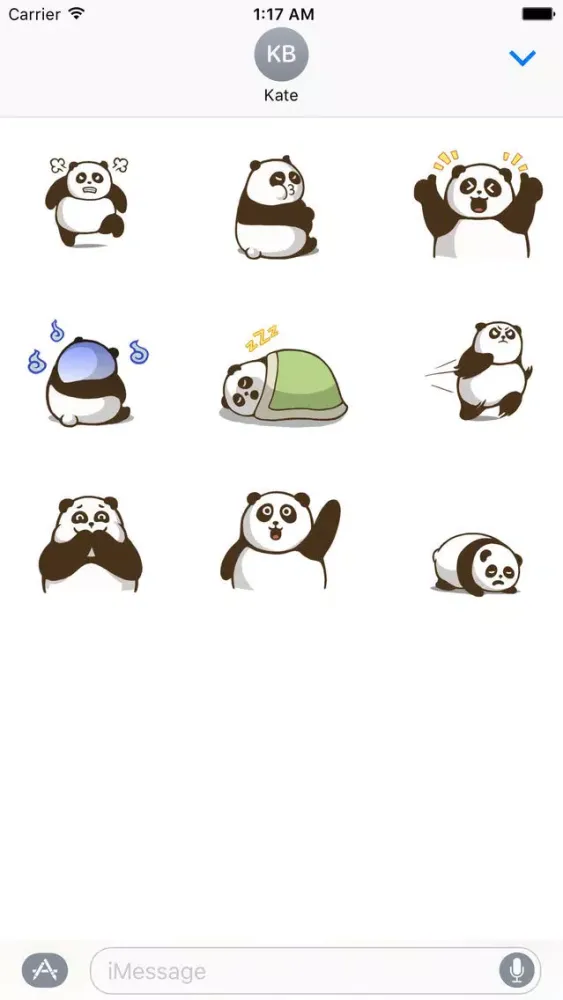 تصاویر Animated Chubby Panda Sticker