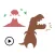 Animated Dinosaur Icon Sticker